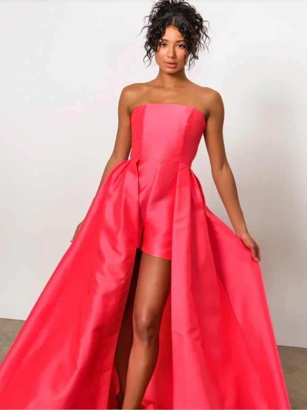 Hutch Strapless Hot Pink Ballgown Romper